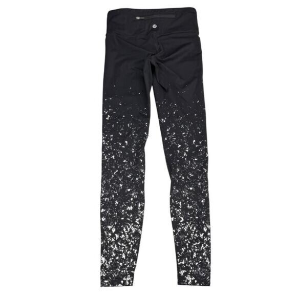 LULULEMON Special Edition Speed Wunder Tight 28" Speckle Shine Size 4 Deep Coal - Picture 8 of 10